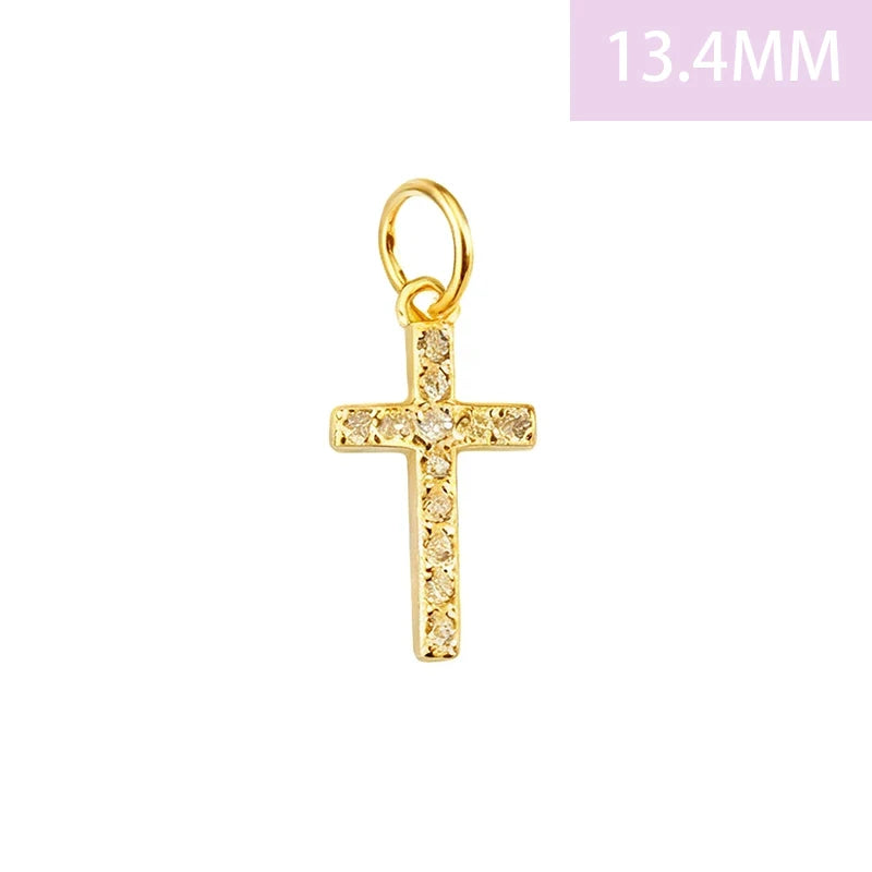 Fashion Zircon Cross Charm Pendant DZ1815