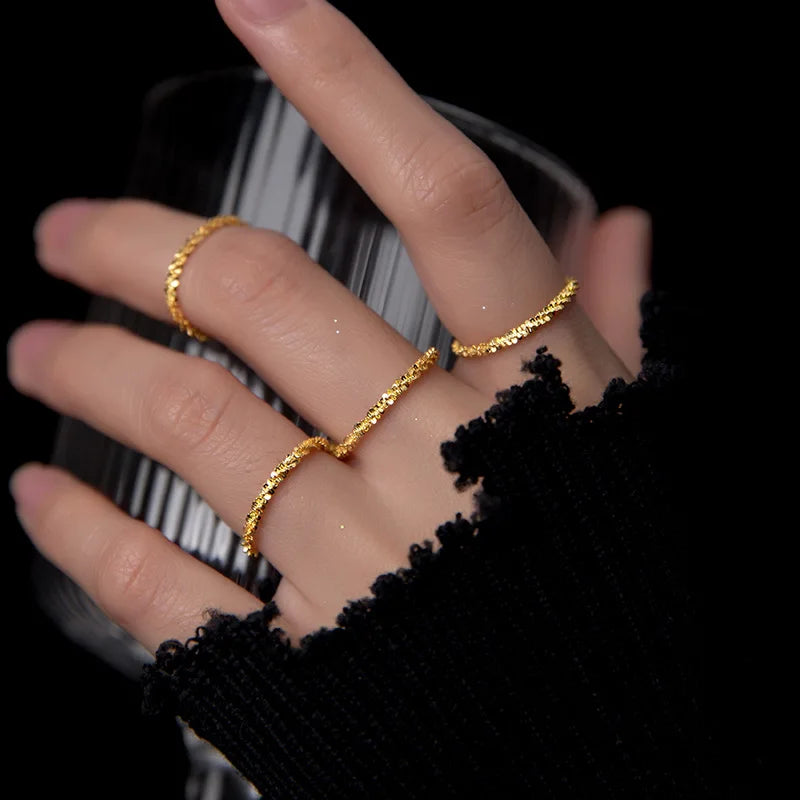 Simple Babysbreath Charm Finger Ring DA2049