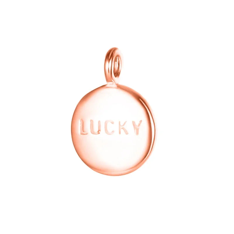 Round Letter Lucky Charm Pendant DIY Accessories DZ299