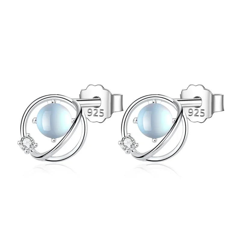 TrustDavis Genuine 100% 925 Sterling Silver Sweet Blue Crystal CZ Open Finger Ring For Women Wedding Silver 925 Jewelry DS1917