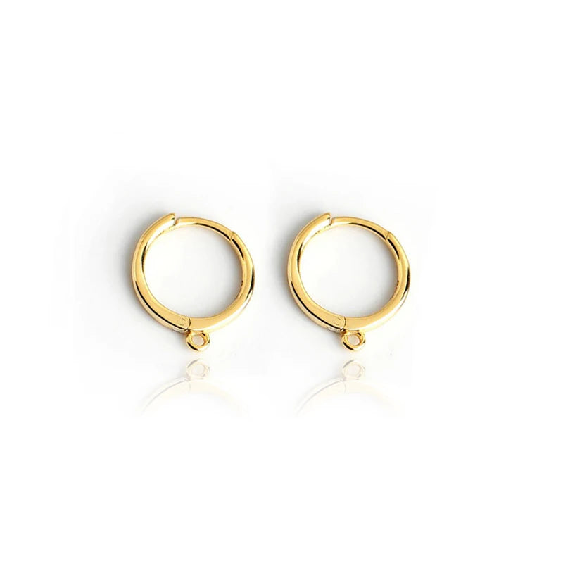 TrustDavis Real 925 Sterling Silver Fashion Vintage Closed Circular Earrings Handmade DIY Accessories Wholesale DZ1702