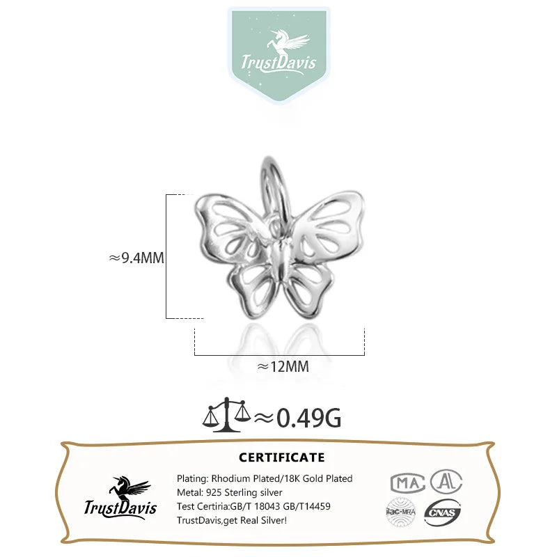 Fashion Cute Butterfly Charm Pendant DZ1778