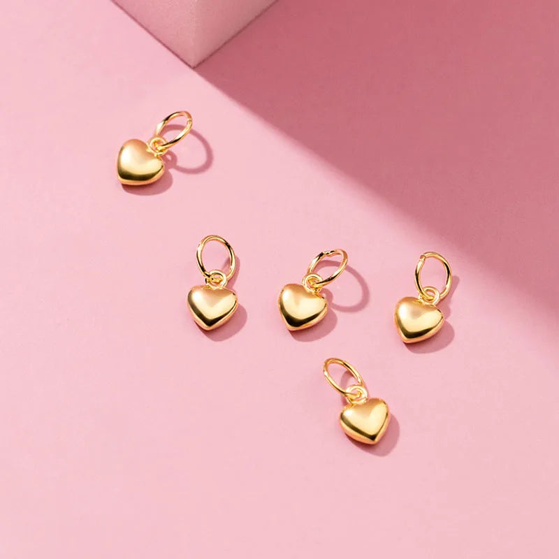 Heart Charm Pendant Handmade DIY Accessories Jewelry DZ75