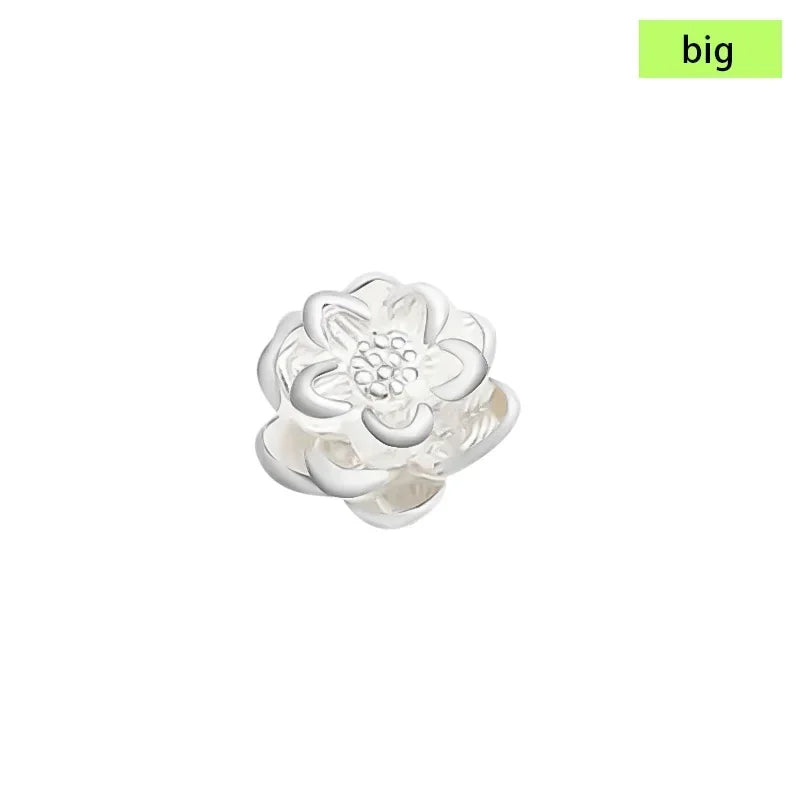 Trendy Lotus Flower Charm Pendant Handmade DIY Accessories DZ1682