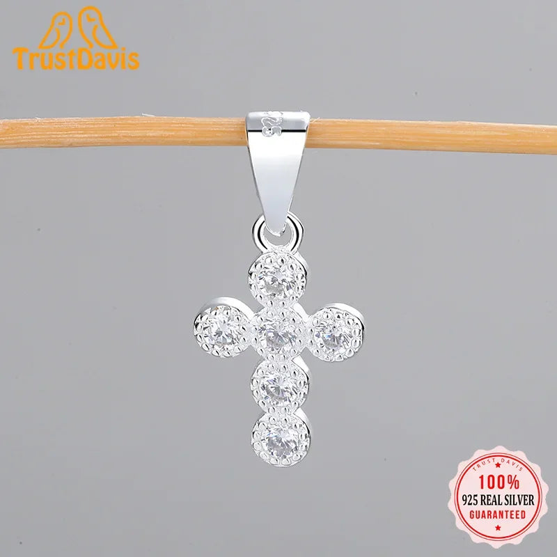 Cross CZ Charm Pendant DIY Accessories Fine Jewelry HY202