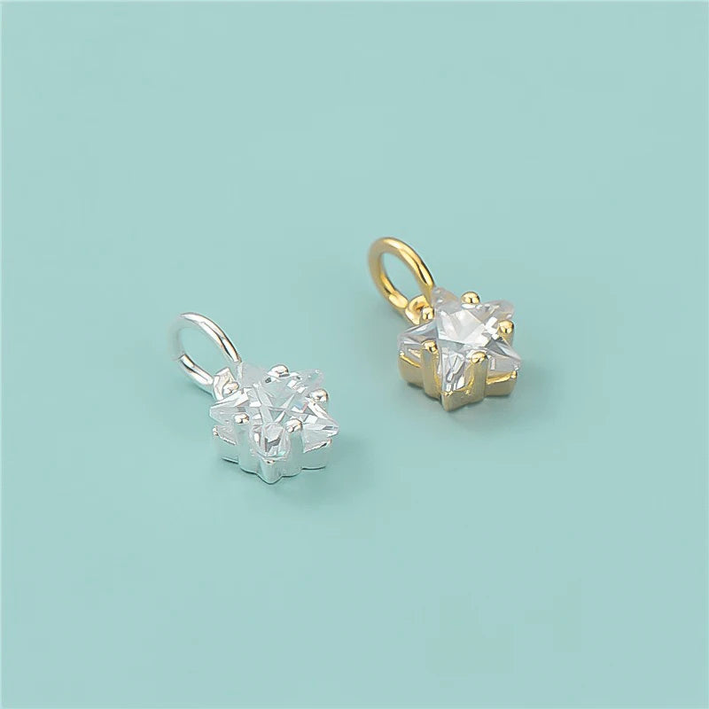 Fashion Mini Star Shiny CZ Charm Pendant HY248
