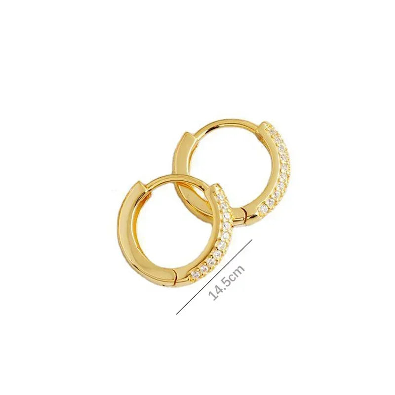 Round Dazzling CZ Hoop Earrings DA2747