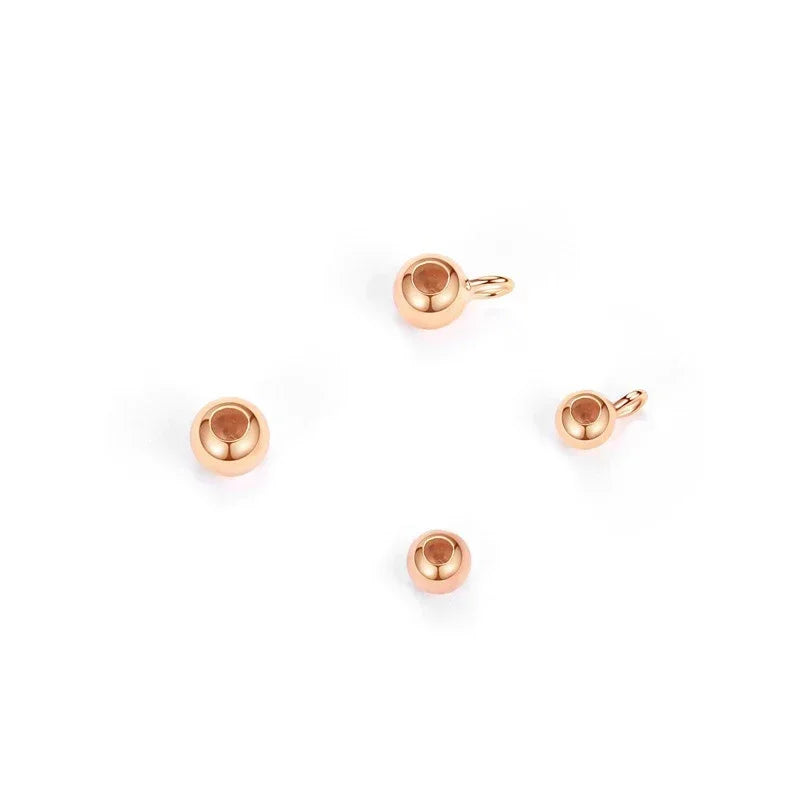 TrustDavis Real 925 Sterling Silve 3mm4mm isolation bead adjustment ball DIY Accessories Jewelry HY953