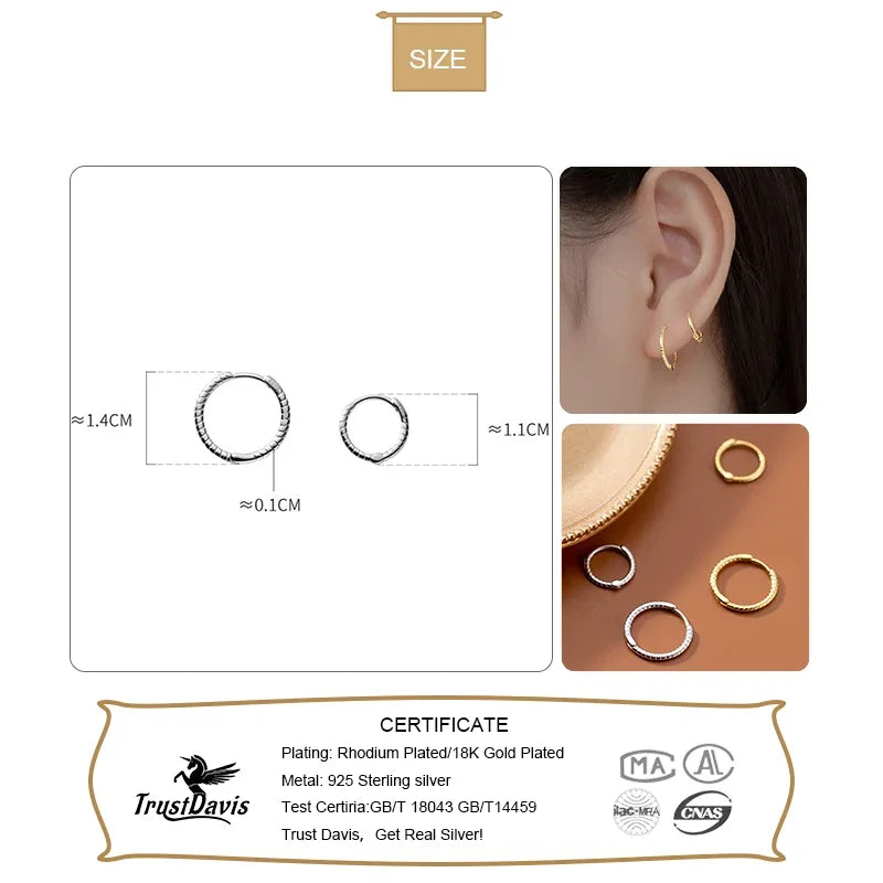 Geometric Twist Charm Hoop Earring DA3003