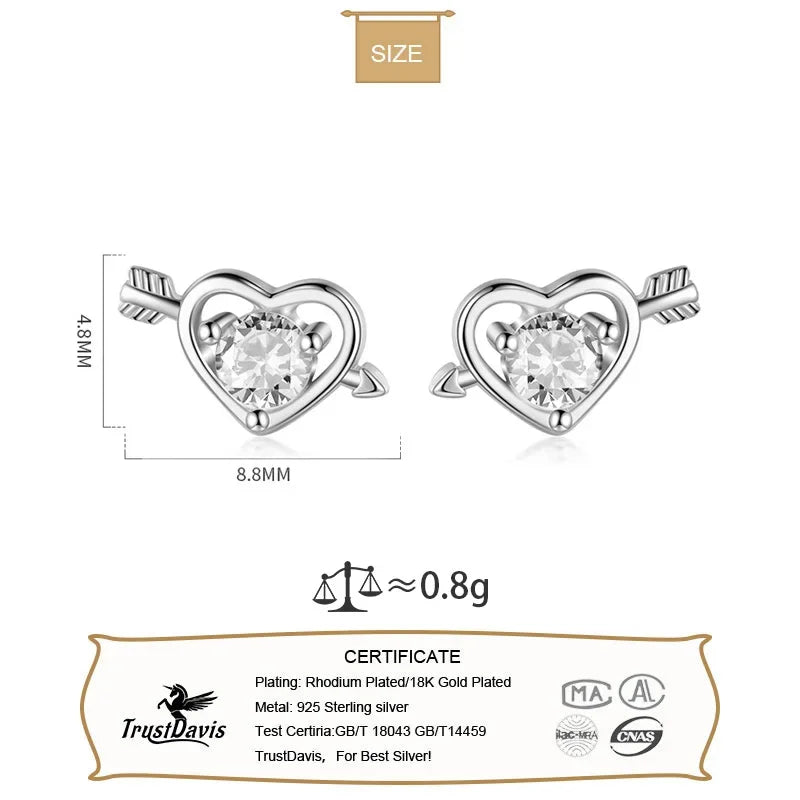 Romantic Heart Stud Earrings DF2031