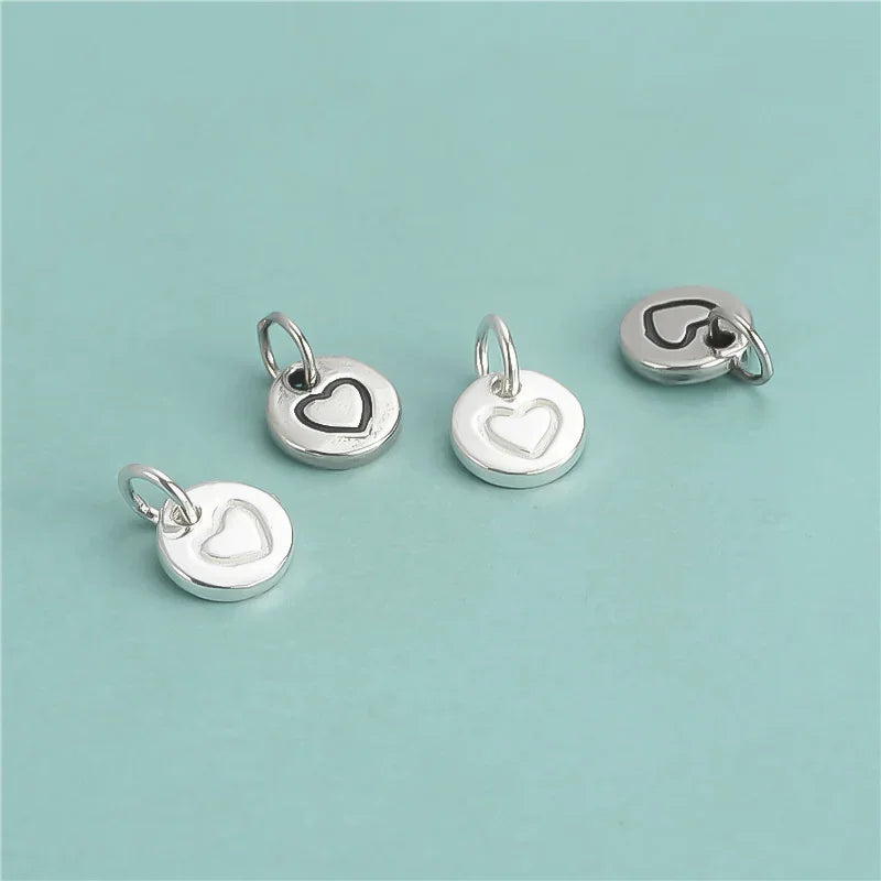 Love Small Round Card Pendant DIY Necklace Bracelet Accessories DZ713
