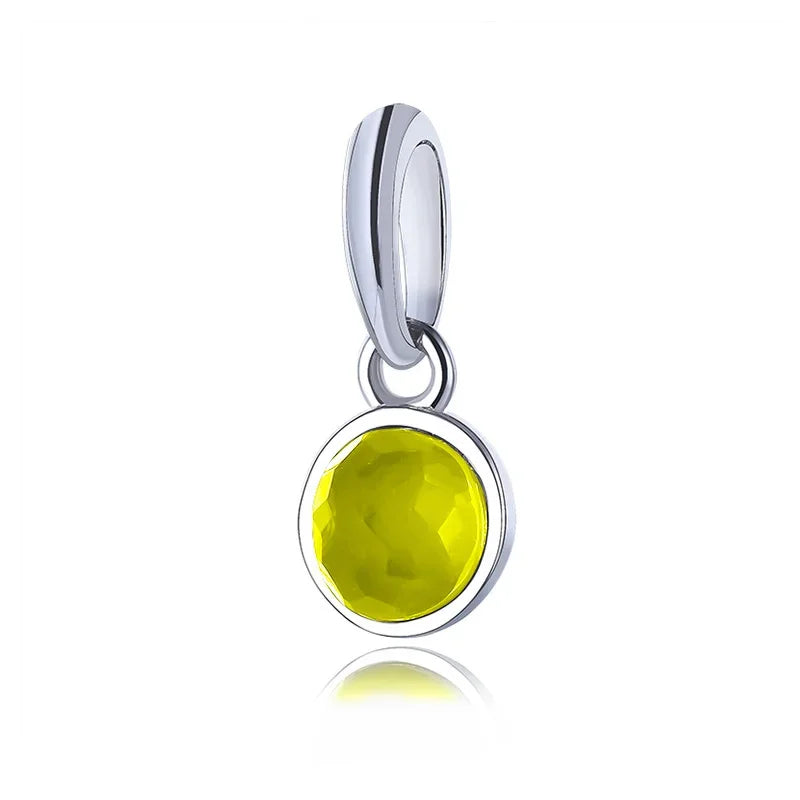 Round Colour CZ Pendant Handmade DIY Accessories HY875