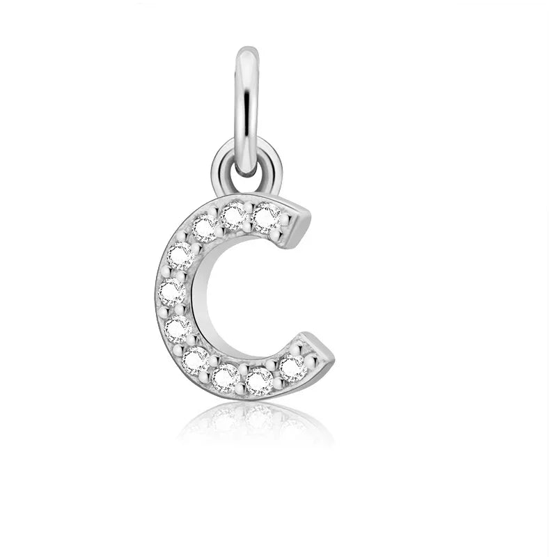 26 Letter Pendant Shiny Charm Pendant DIY Accessories Jewelry DZ423