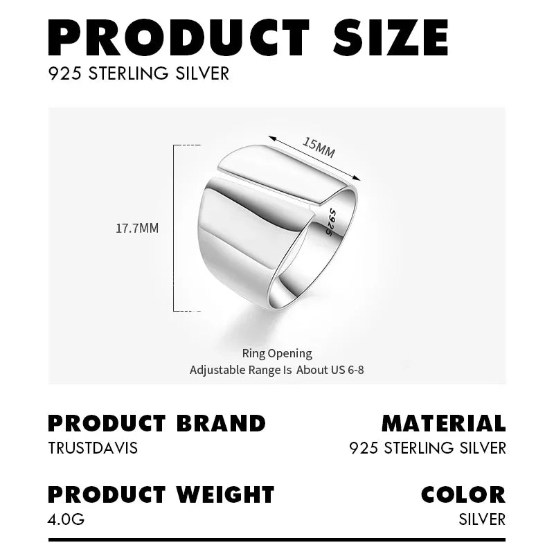 Surface Smooth Opening Finger Ring AZ04