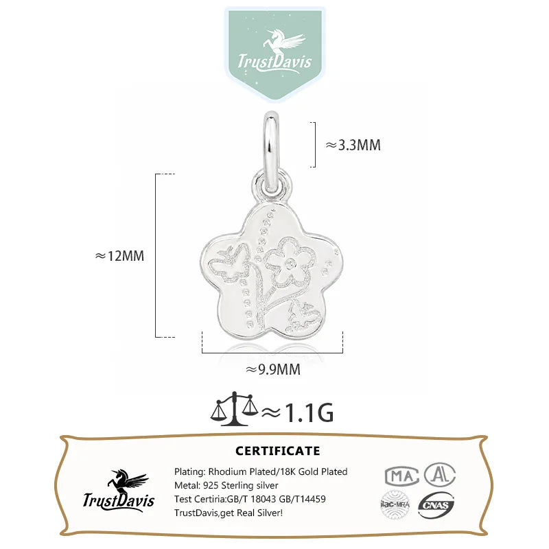 Flower Charm Elegant Butterfly Pendant DZ1944