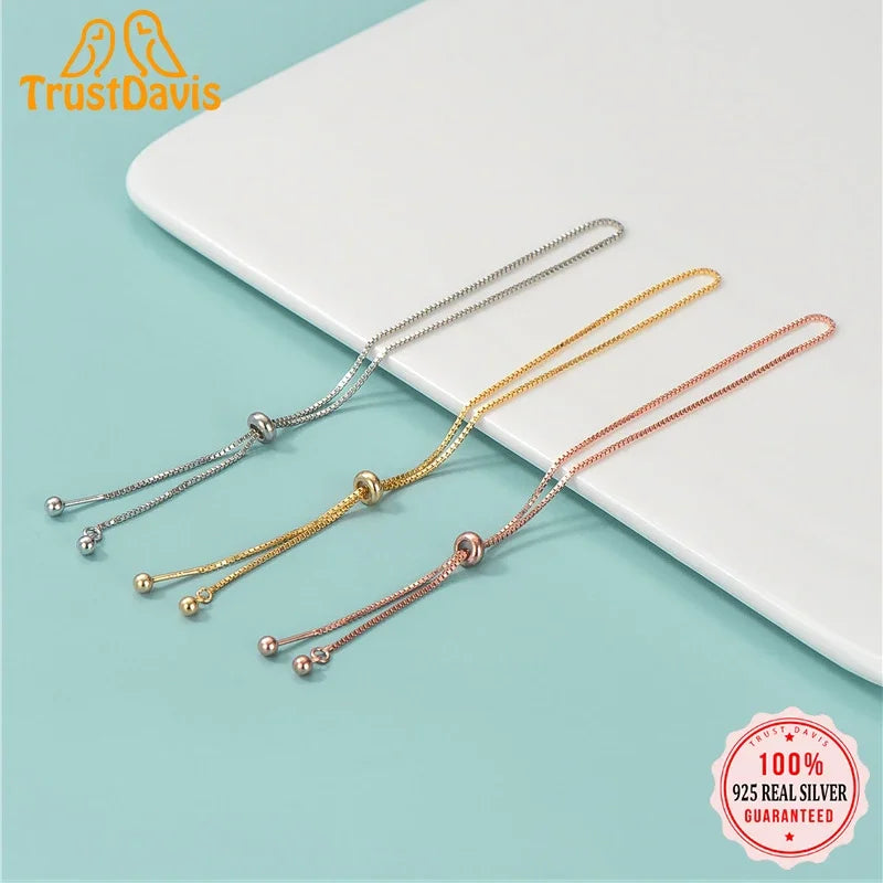 Bracelet For Women Box Chain DIY Adjustable Bracelet Wedding Party HY692