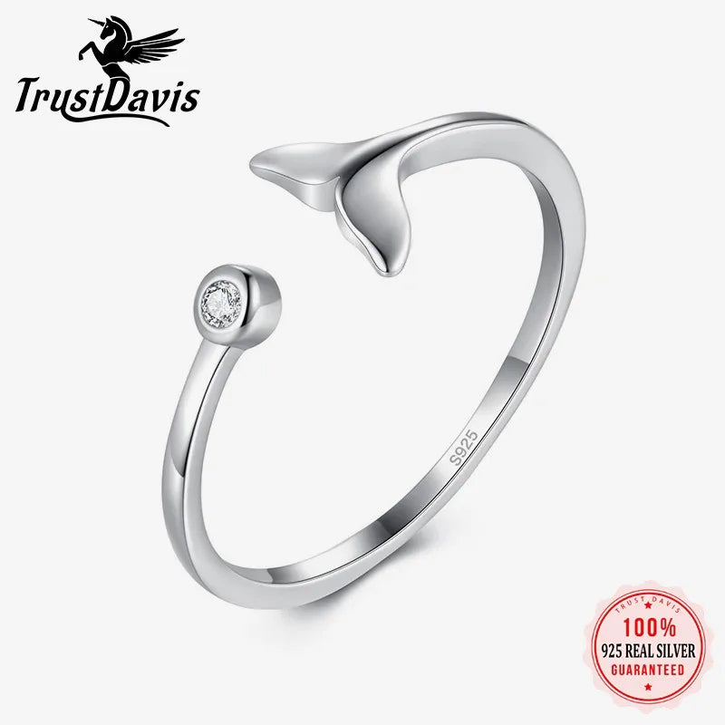 Sweet Mermaid Tail Shiny Opening Ring DS556