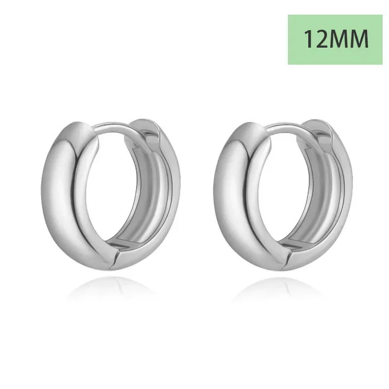 TrustDavis Girls 925 Sterling Silver Charm Sweet Hoop Earrings Fashion Cute Gift for Women Fine Jewelry DS3659