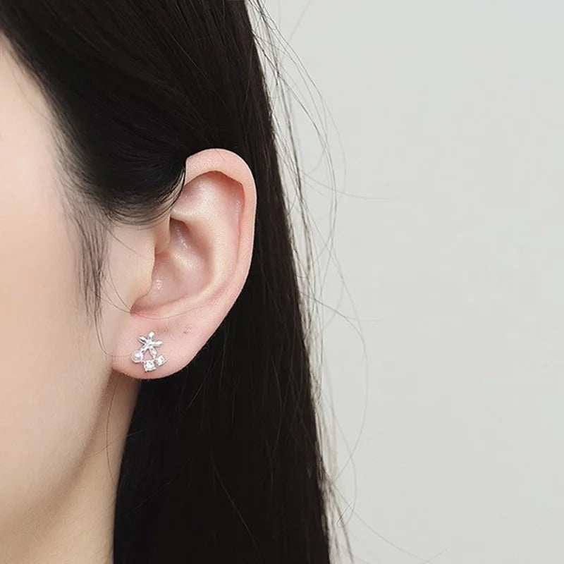 Flower Pearl Stud Earrings DS5010