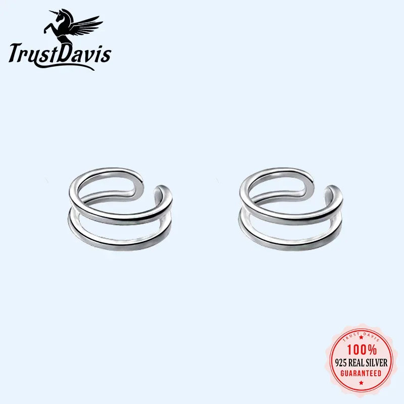 Double-deck Ear Cuff Clip Earrings DA947