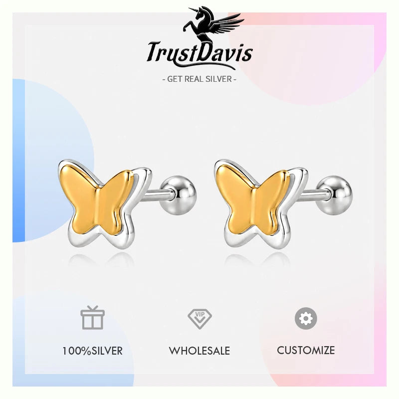 Two-tone Butterfly Earrings DS4913