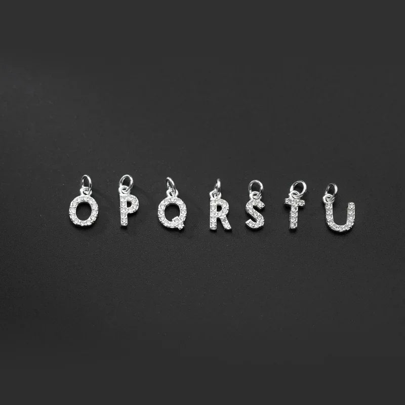 26 Letter Pendant Shiny Charm Pendant DIY Accessories Jewelry DZ423