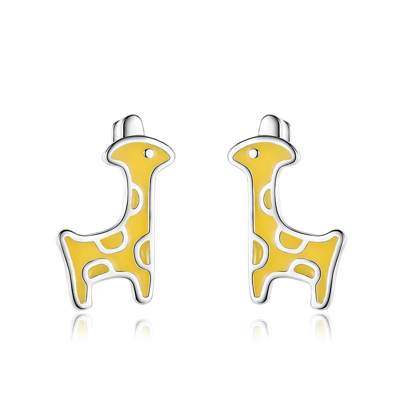 Trustdavis Genuine Fashion 925 Sterling Silver Sweet Cute Animal Little Cat Stud Earrings For Women Girl Kids Lady Jewelry DA261