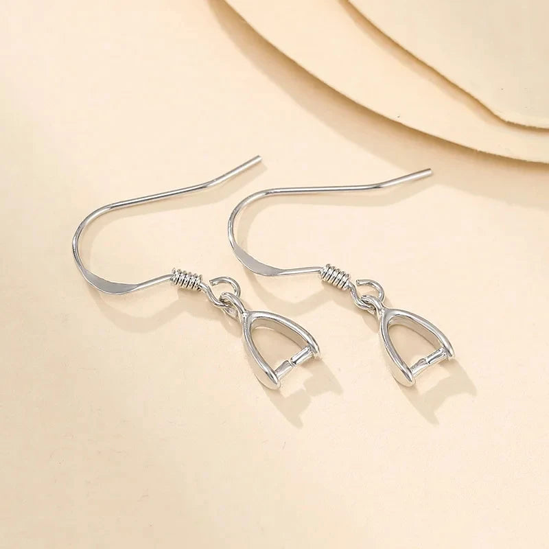 TrustDavis Real 925 Sterling Silver Fashion Sweet Ear Hook Earring Handmade DIY Accessories Fine Jewelry Wholesale DIY76