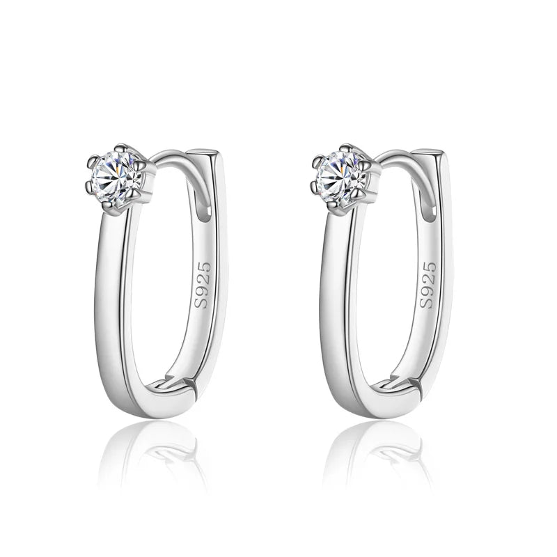 Geometric Charm Hoop Earrings H078