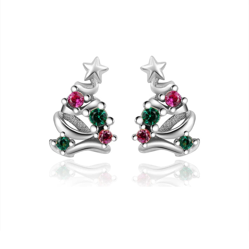Christmas Tree Screw Stud Earrings DS4616