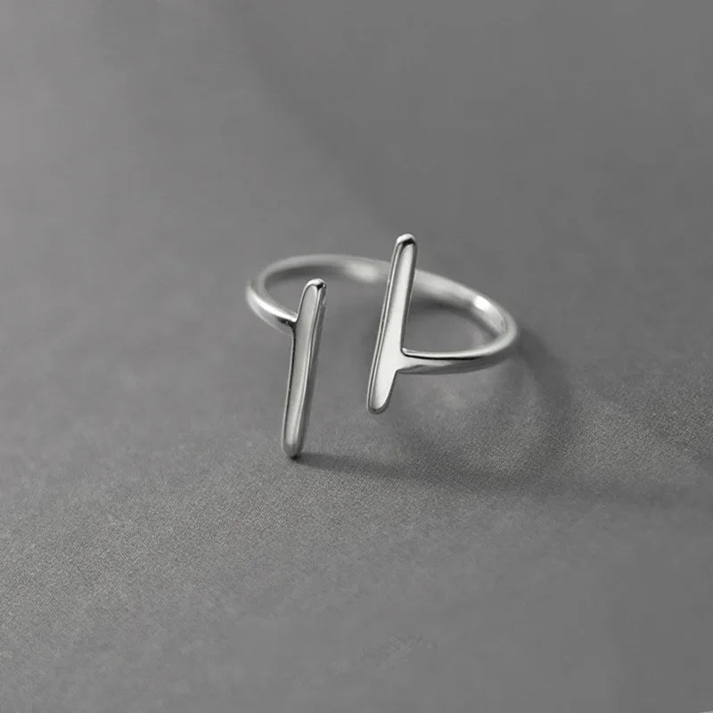 925 Sterling Silver Fashion New Sweet Stick Opening Ring DB118