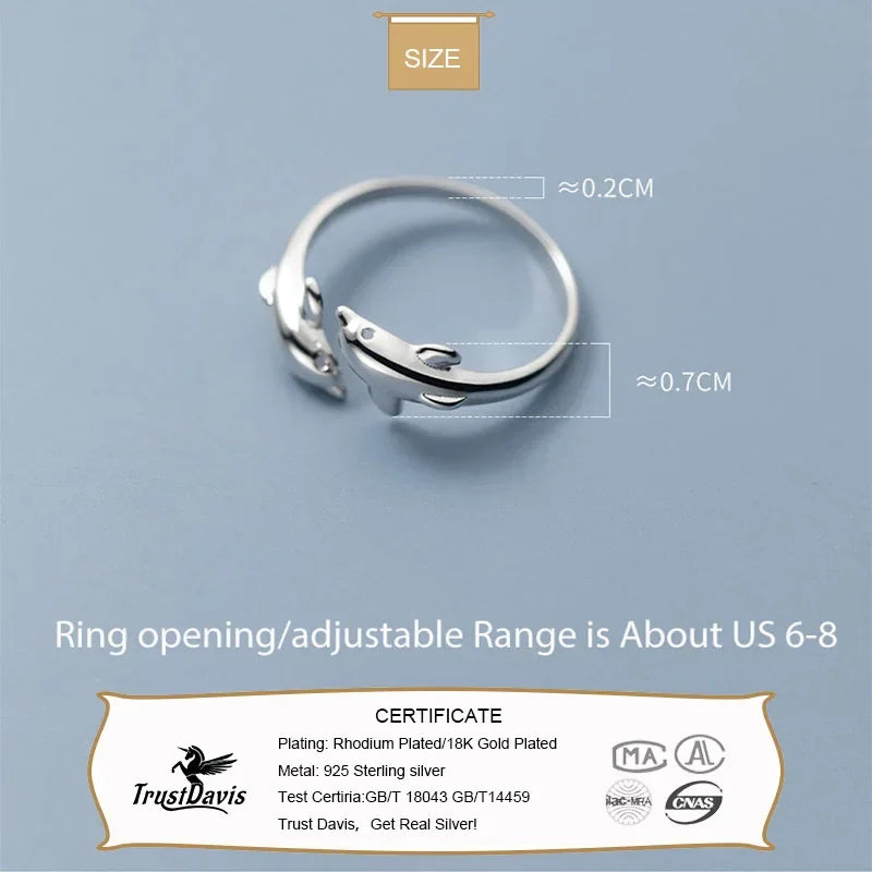 Animal Dolphin Opening Rings DG0142