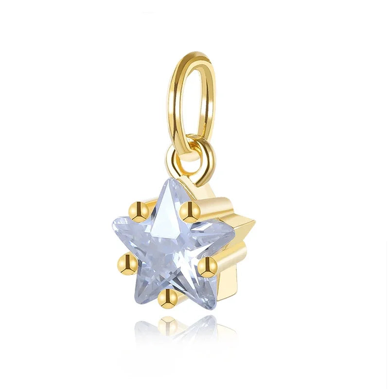 6mm Star Dazzling CZ Pendant HY857