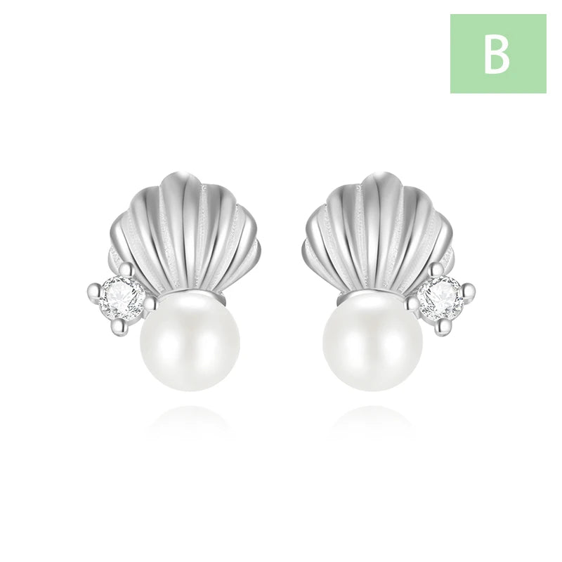 Sea Shell Stud Earrings Gift DS4572