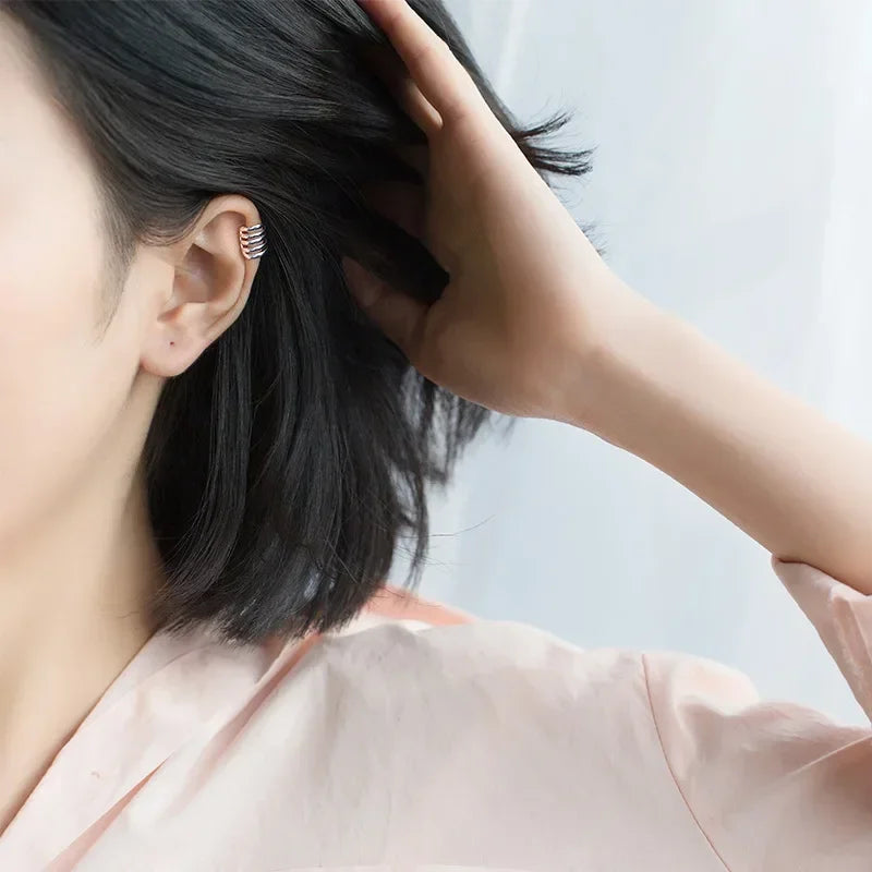 3 4 5 Layer Ear Cuff Clip On Earrings DA192