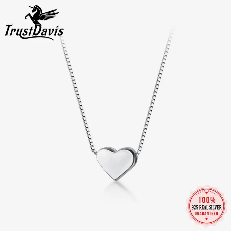 Sweet Romantic Heart Pendant Short Necklace DS441