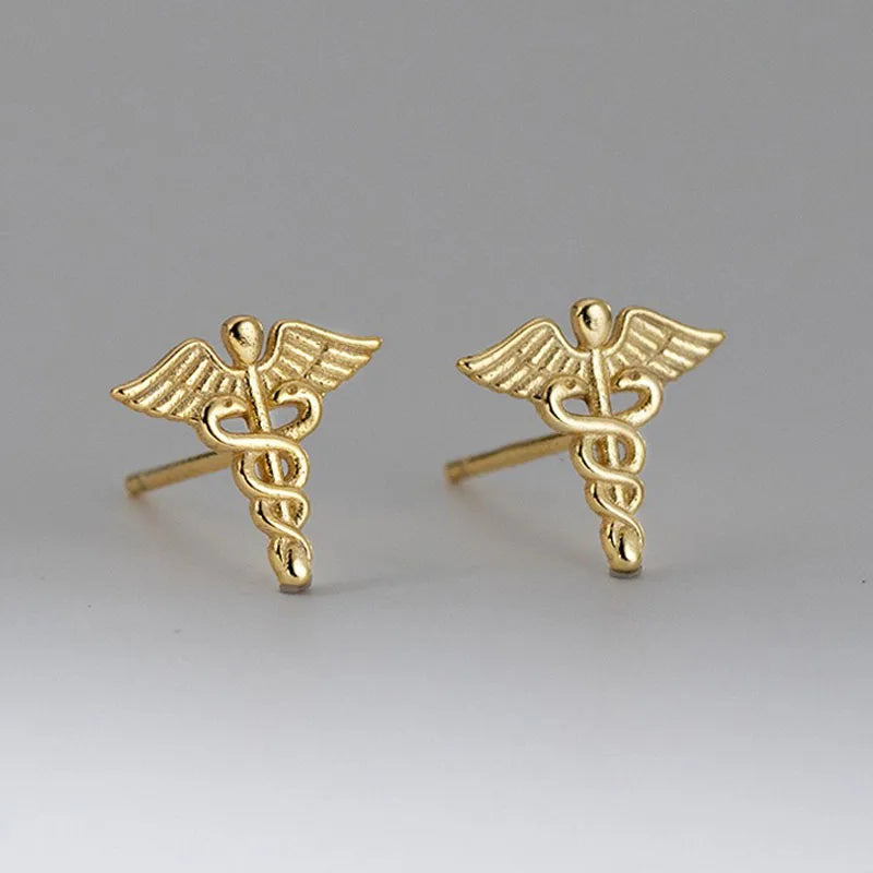 Fashion and Luxury Double Snake Wing Stud Earrings DS4940