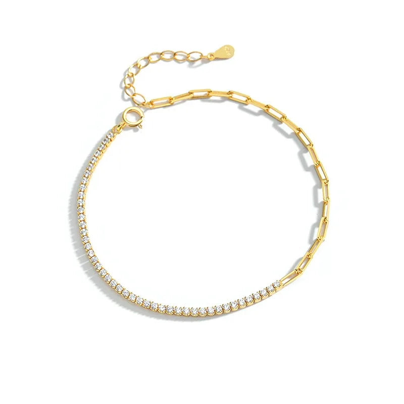 Lock Spliced Zircon Bracelet DS4820