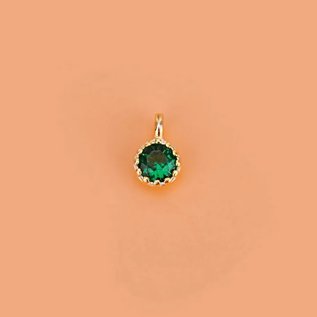 Round Colour Shiny Charm Pendant DIY Accessories Jewelry HY635