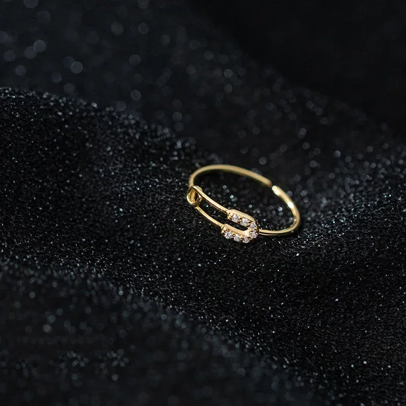 Sweet Paper Clip Shiny Opening Rings DA2438