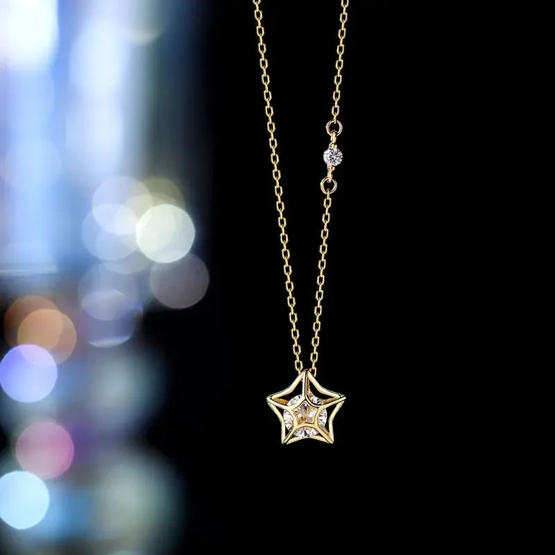 Star Zircon Chain Necklace LB069