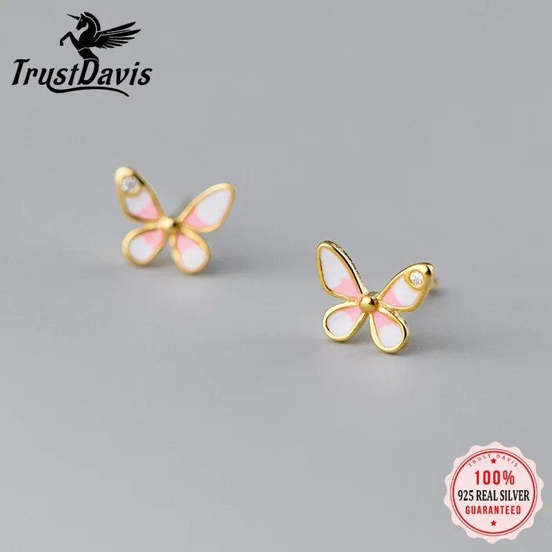 Butterfly Glaze Stud Earrings DB1271