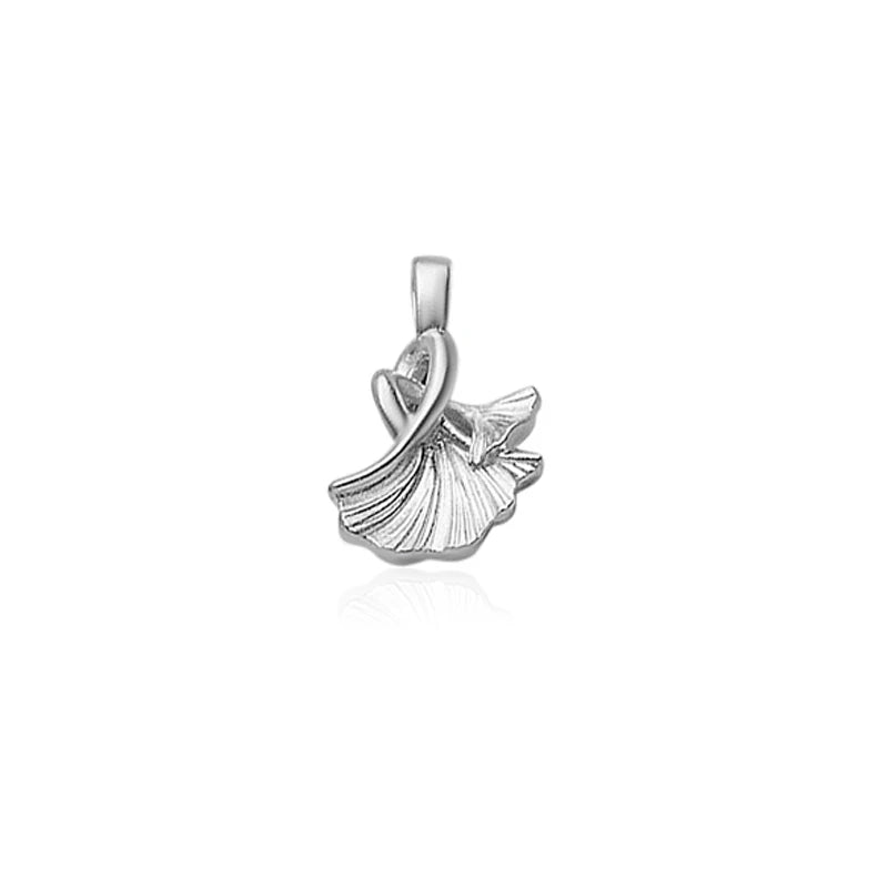 TrustDavis Real 925 Sterling Silver Fashion Ginkgo Leaf Charm Pendant Handmade DIY Accessories Fine Jewelry Wholesale HY041