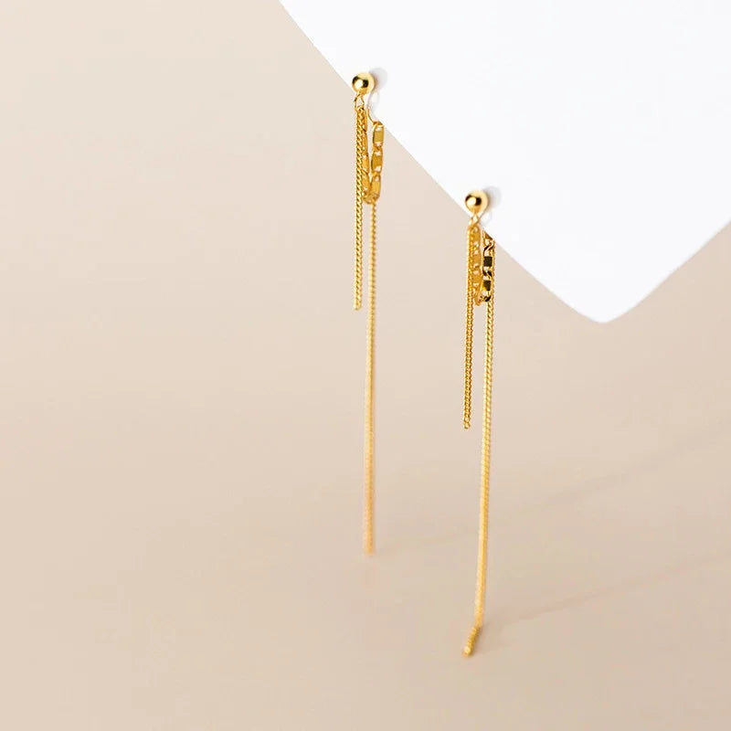 Long Double Chain Stud Earrings DA2496