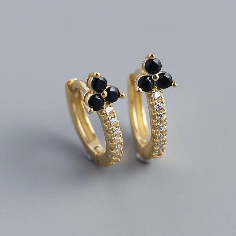 Colored Flower Zircon Earrings DS4843
