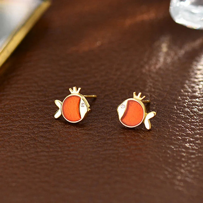 Trustdavis Real 925 Sterling Silver Cute Minimalist Animal Stud Earrings for Women Wedding Birthday Present Jewelry DA3211