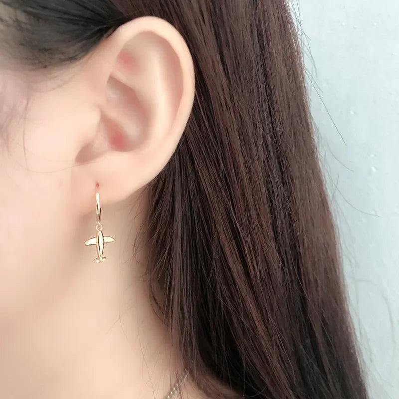 Love Moon Eye key Cross Heart Pendant Hoop Earrings DG0126