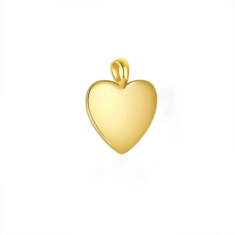 TrustDavis Real 925 Sterling Silver Fashion Heart-shaped/mom Heart Pendant for Women Girl Birthday Gift Fine Jewelry DS4669