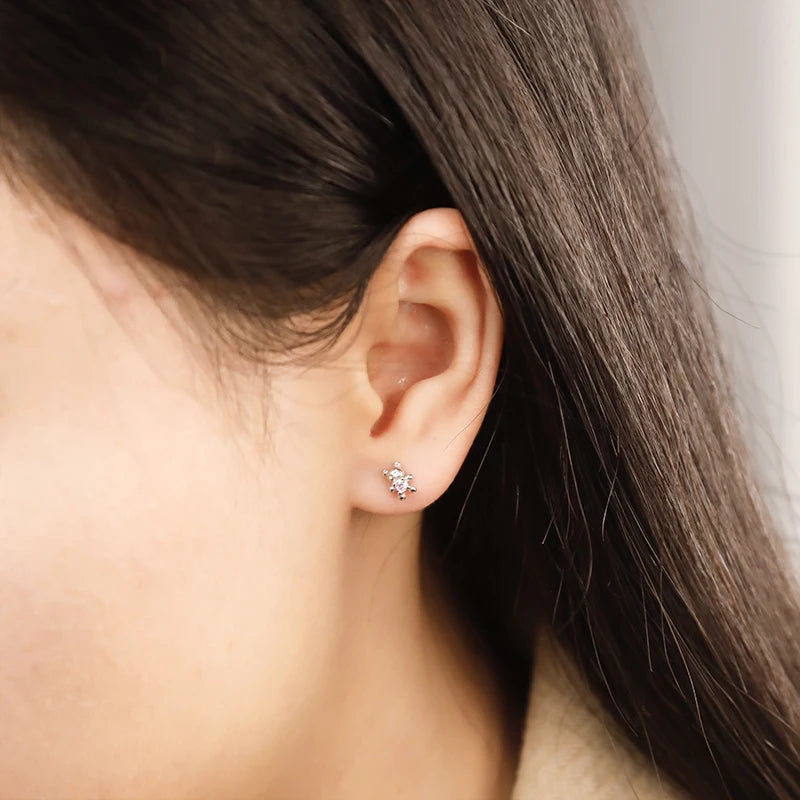 Cute Pink Diamond Bear Stud Earring DB1428