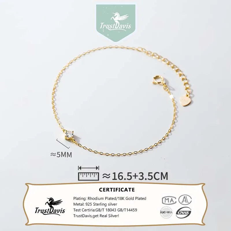 925 Sterling Silver Elegant Shiny Bracelet DS4548